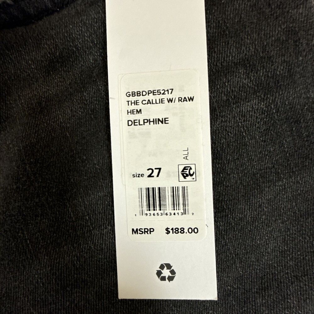 Joe’s Jeans The Callie with Raw Hem Delphine Black High Rise Cropped Boot - 27 - Picture 4 of 8